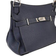 Hermes 2009 Blue Navy Taurillon Clemence Jypsiere 31 Shoulder Bag