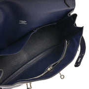 Hermes 2009 Blue Navy Taurillon Clemence Jypsiere 31 Shoulder Bag