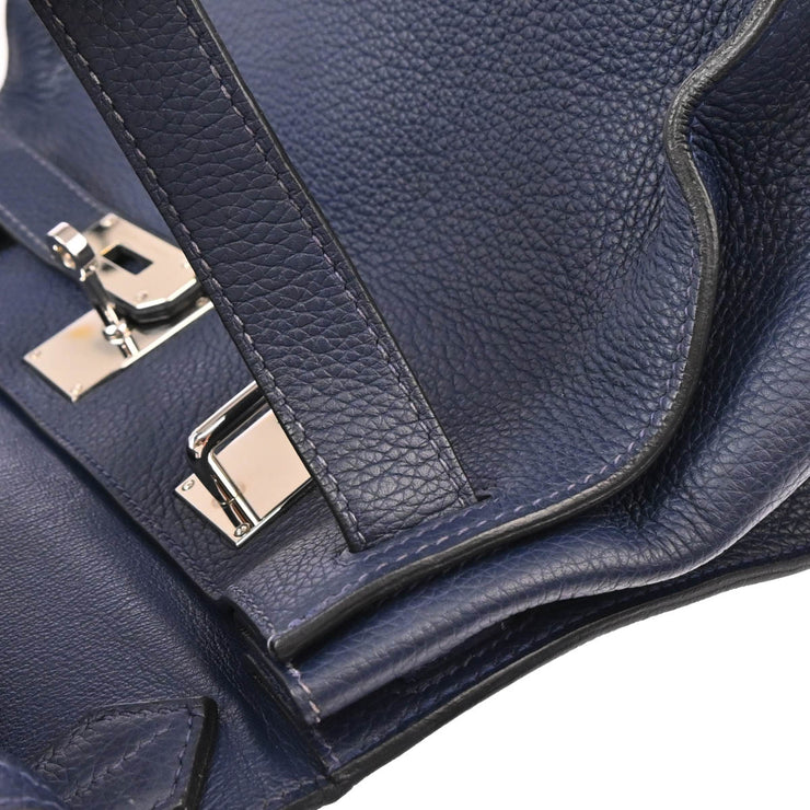 Hermes 2009 Blue Navy Taurillon Clemence Jypsiere 31 Shoulder Bag