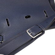 Hermes 2009 Blue Navy Taurillon Clemence Jypsiere 31 Shoulder Bag