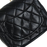 Chanel Black Lambskin Classic Flap Micro Bum Belt Bag