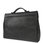 Bottega Veneta Black Intrecciato Briefcase Handbag