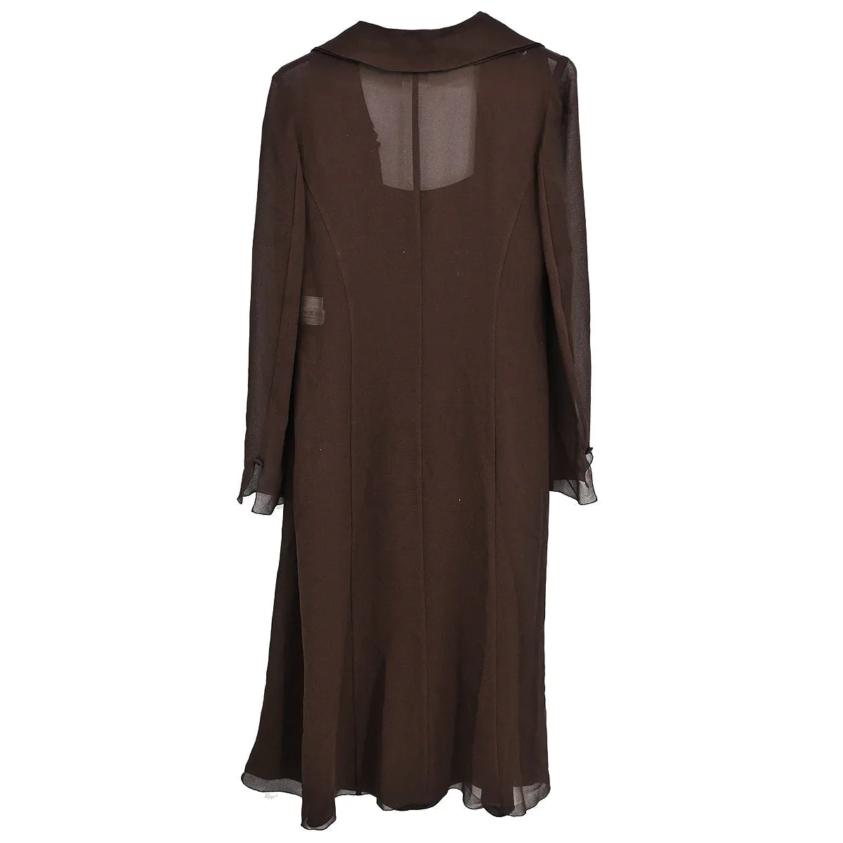 Chanel 1997 Setup Suit Blouse Sleeveless Dress Brown
