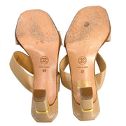 Chanel * Beige Shoes Mules #37