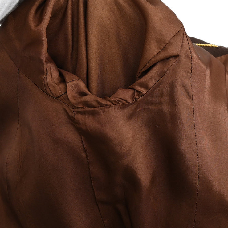 Celine Setup Suit Jacket Skirt Brown #38