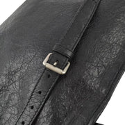 Balenciaga Black Sheepskin Belt Bum Bag