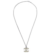 Chanel CC Chain Necklace Pendant Silver 07V