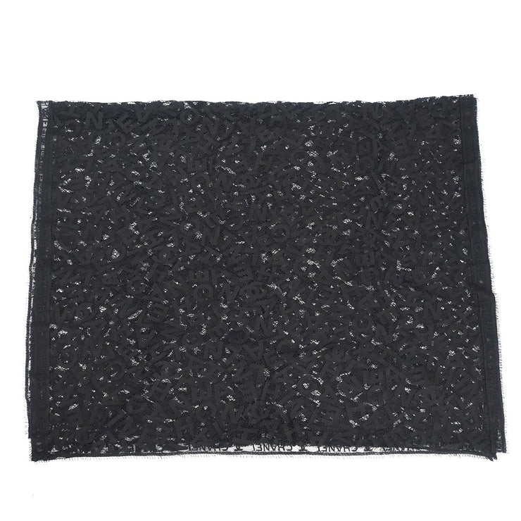 Chanel * Scarf Lace Black Small Good