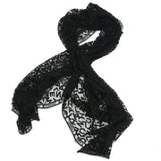 Chanel * Scarf Lace Black Small Good