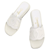 Chanel * White Shoes Mules #36