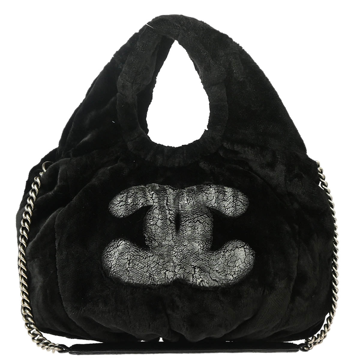 Chanel 2010-2011 Faux Fur Hobo Tote Bag