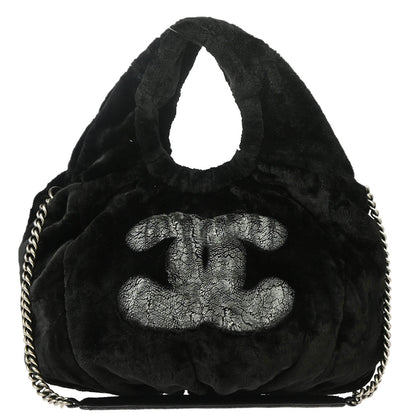 Chanel 2010-2011 Faux Fur Hobo Tote Bag