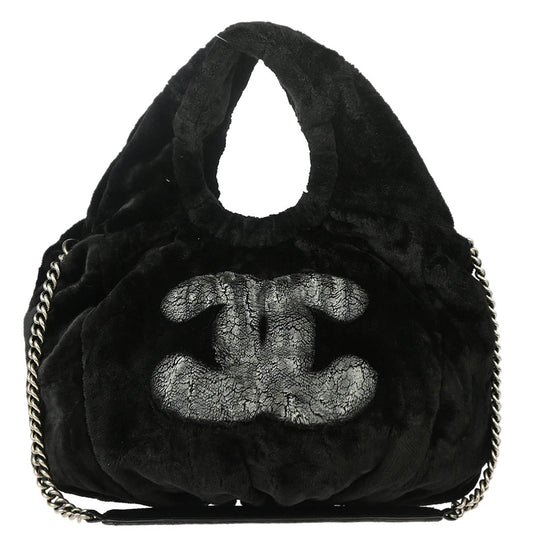 Chanel 2010-2011 Faux Fur Hobo Tote Bag
