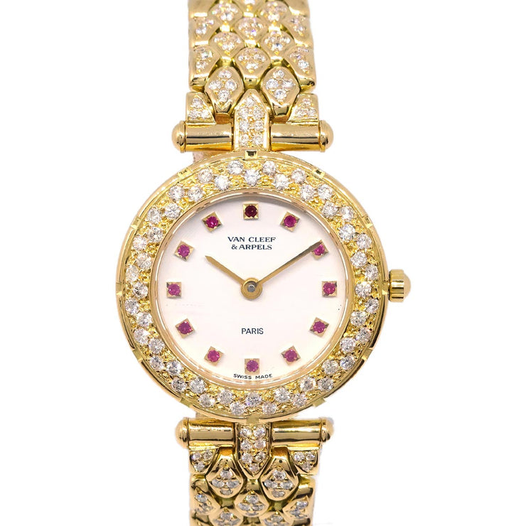 Van Cleef & Arpels Sport 2 Quartz Watch 18KYG Diamond Ruby