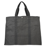 Hermes Gray Canvas Herline Tote TGM Handbag