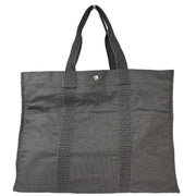 Hermes Gray Canvas Herline Tote TGM Handbag