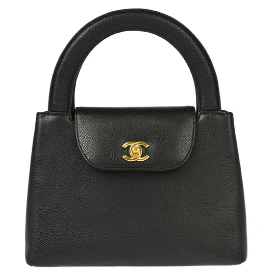 Chanel 1997-1999 Black Caviar Handbag