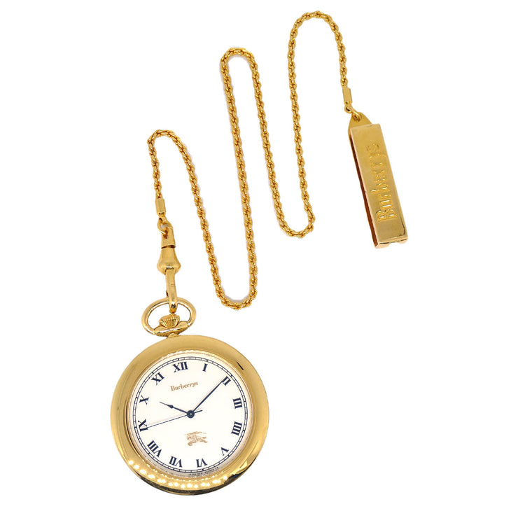 Burberrys Pocket Watch Quartz Gold