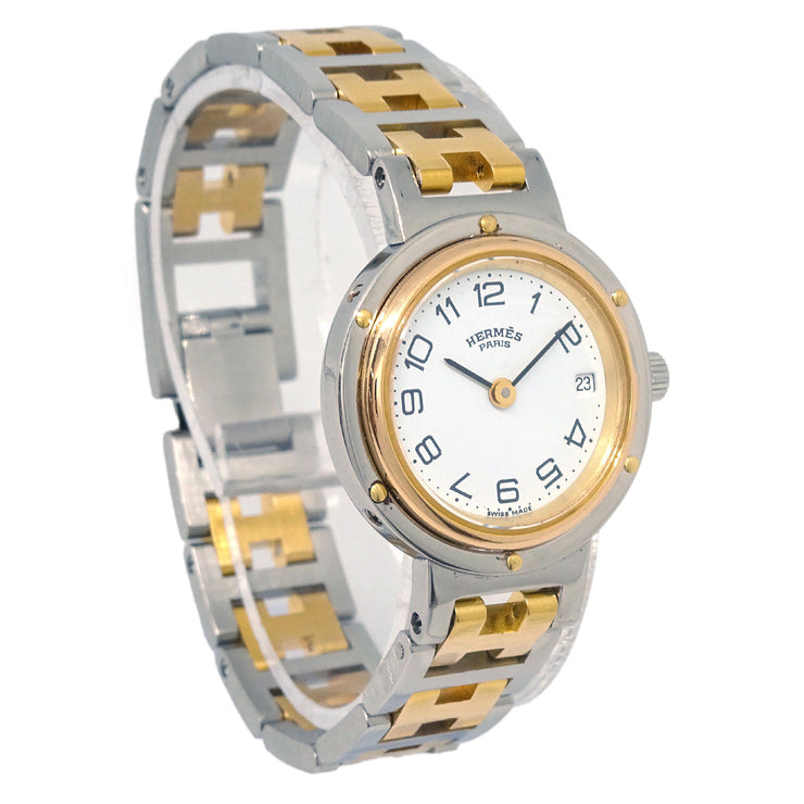 Hermes Clipper Quartz Watch SS