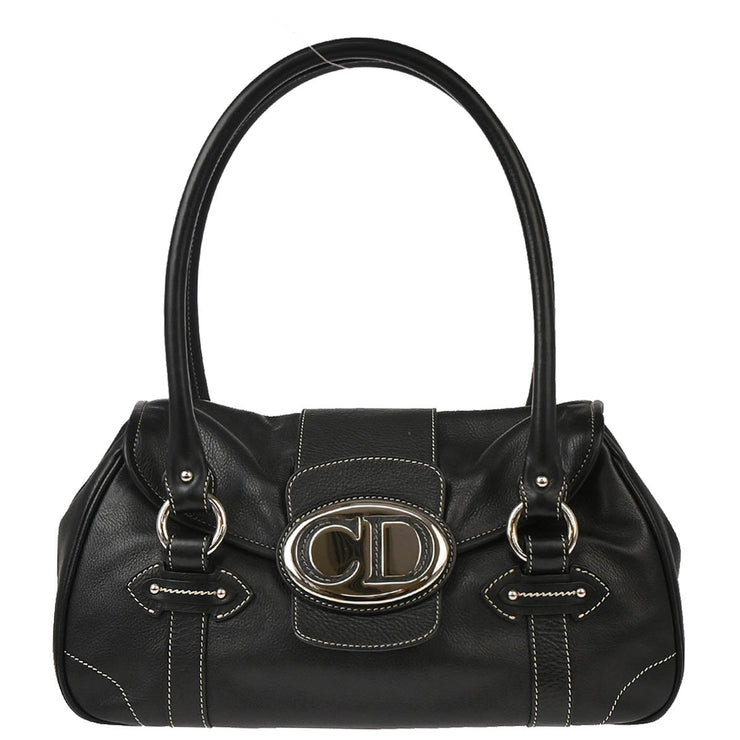 Christian Dior 2006 Black Leather Saint Germain Handbag