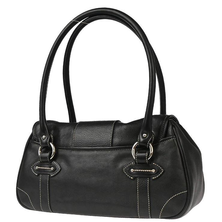 Christian Dior 2006 Black Leather Saint Germain Handbag