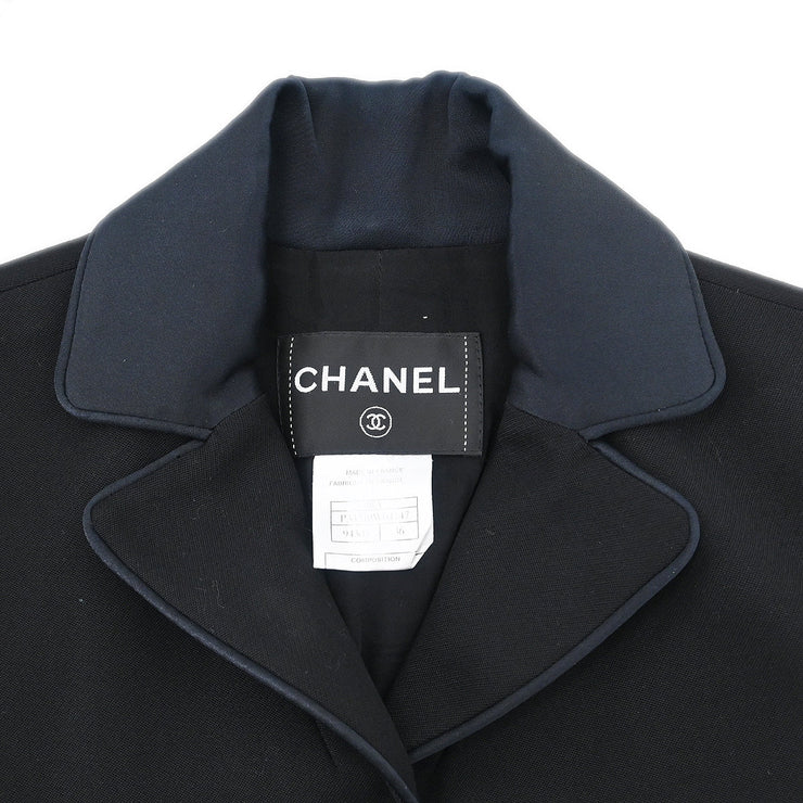 Chanel 1997 Single Breasted Jacket Black #36