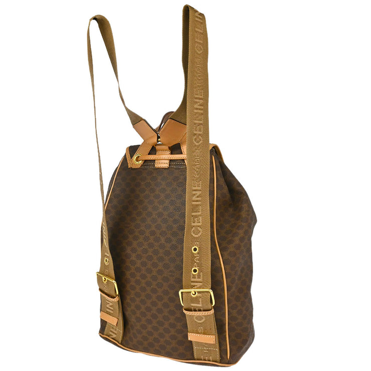 Celine Brown Macadam 2way Backpack Handbag