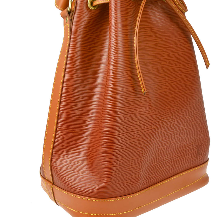 Louis Vuitton 1995 Brown Epi Noe Bucket Drawstring Shoulder Bag M44028