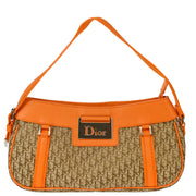 Christian Dior 2005 Brown Orange Trotter Street Chic Handbag