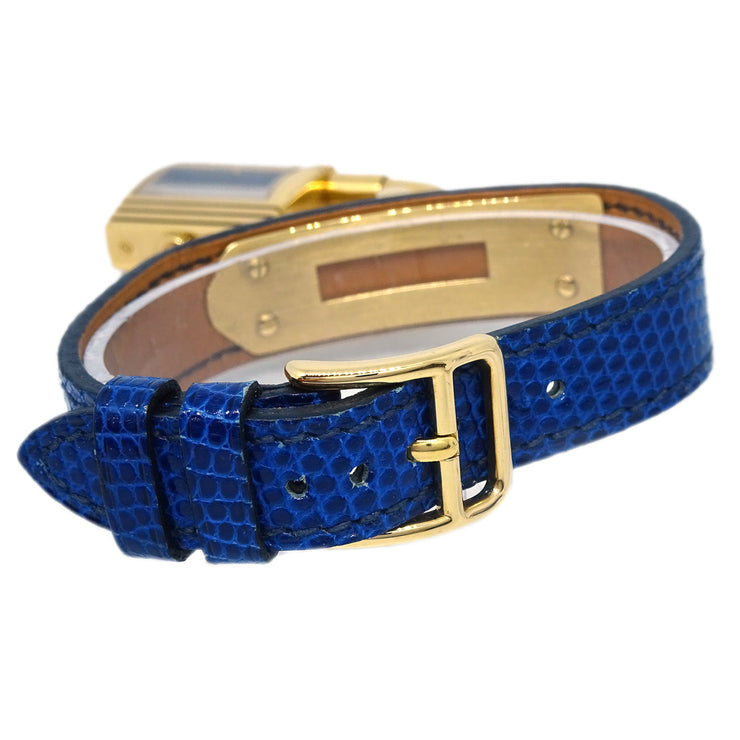 Hermes Kelly Watch Quartz Watch Blue Lizard