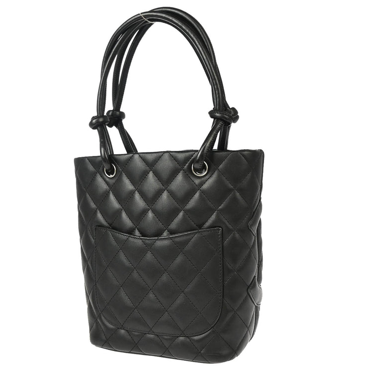 Chanel 2003-2004 Black Calfskin Cambon Ligne Tote Handbag