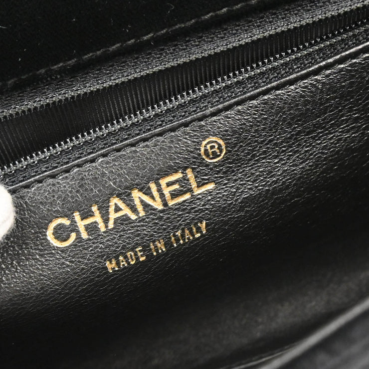 Chanel 2001-2003 Black Velours Chain Handbag