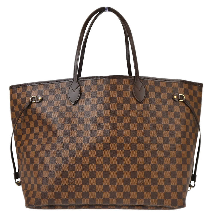 Louis Vuitton 2008 Damier Neverfull GM Tote Handbag N51106