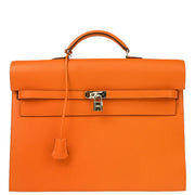 Hermes 2004 Orange Epsom Kelly Depeche 38 Business Handbag