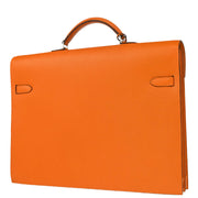 Hermes 2004 Orange Epsom Kelly Depeche 38 Business Handbag