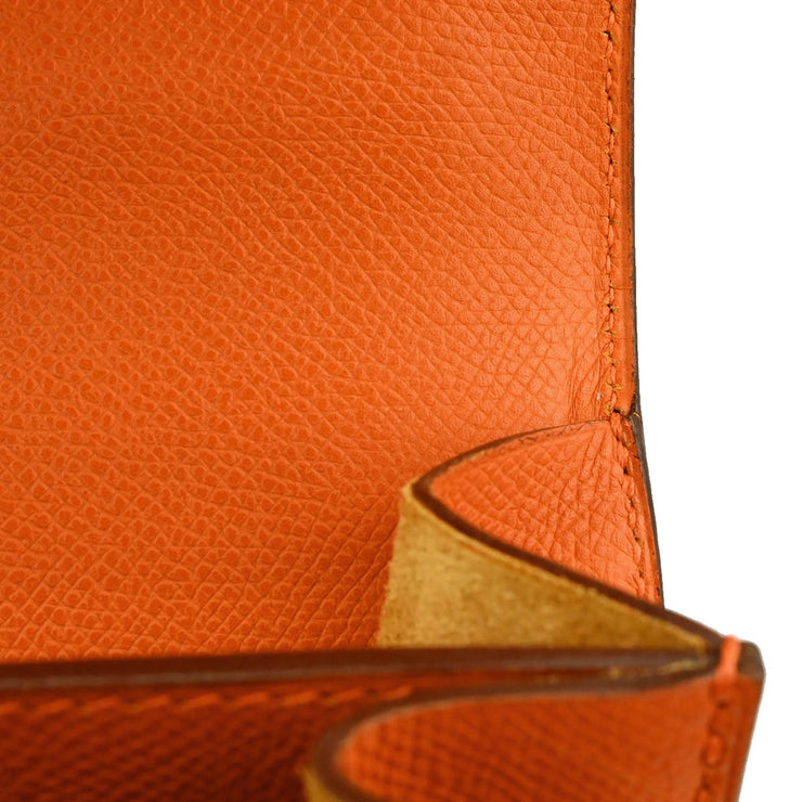 Hermes 2004 Orange Epsom Kelly Depeche 38 Business Handbag