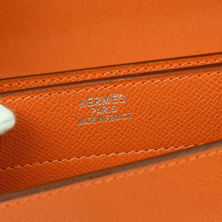 Hermes 2004 Orange Epsom Kelly Depeche 38 Business Handbag