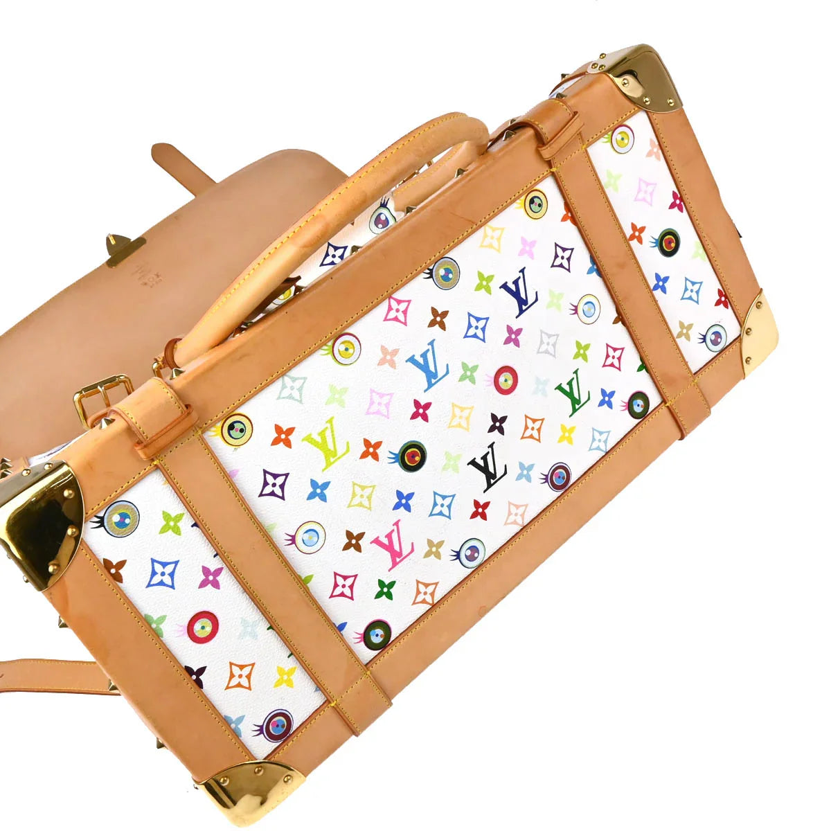 Louis Vuitton 2002 White Eye Love Monogram Sac Gigantic Handbag M92057