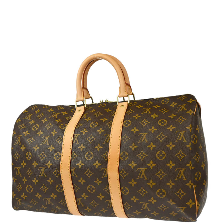 Louis Vuitton 2009 Monogram Keepall 45 Travel Duffle Handbag M41428