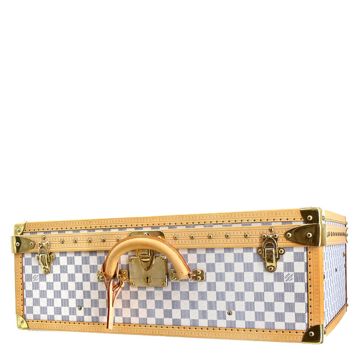 Louis Vuitton Damier Azur Alzer 60 Trunk Hard Case Bag