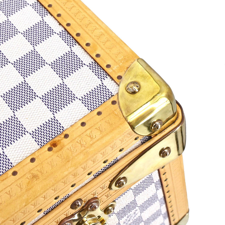 Louis Vuitton Damier Azur Alzer 60 Trunk Hard Case Bag