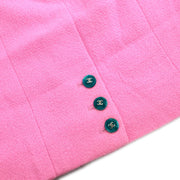 Chanel 1996 Setup Suit Jacket Skirt Pink #42