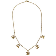 Chanel CC Charm Gold Chain Pendant Necklace 03P