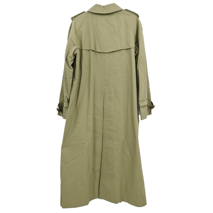 Burberrys Double Breasted Trench Coat Khaki #10Long