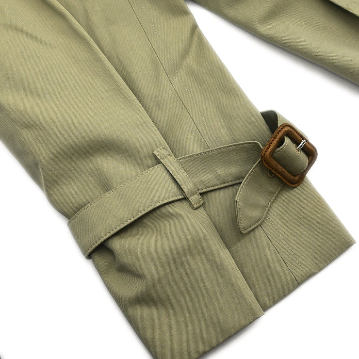 Burberrys Double Breasted Trench Coat Khaki #10Long