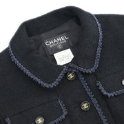 Chanel 1997 Single Breasted Jacket Black #38