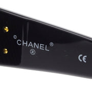 Chanel Hair Comb Sunglasses Black Eyewear Small Good