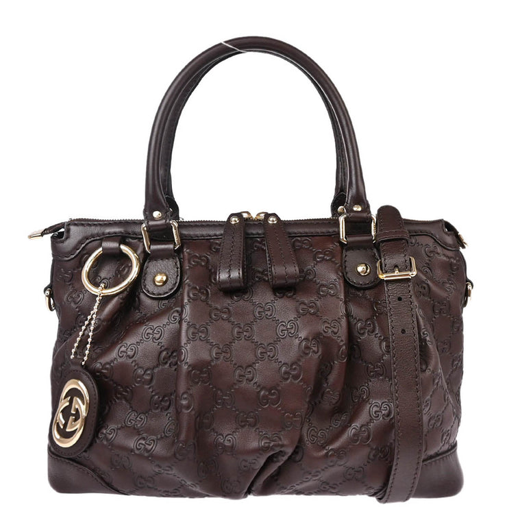 Gucci Brown Guccissima Sukey 2way Shoulder Handbag