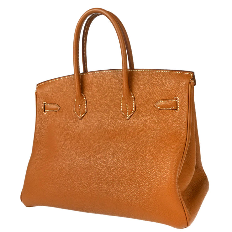 Hermes 2001 Gold Togo Birkin 35 Handbag