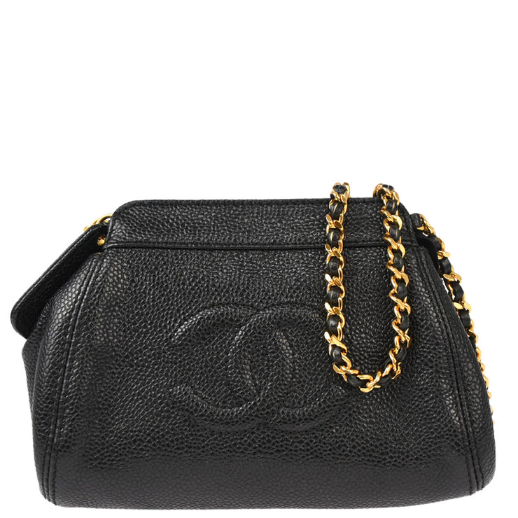 Chanel 1997-1999 Black Caviar Shoulder Bag